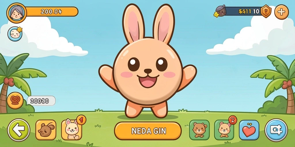 Tampilan utama game yang menarik dan intuitif.