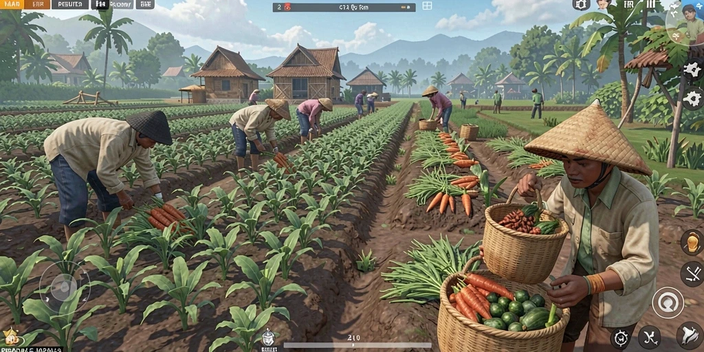 Tampilan awal game dengan karakter yang beragam.