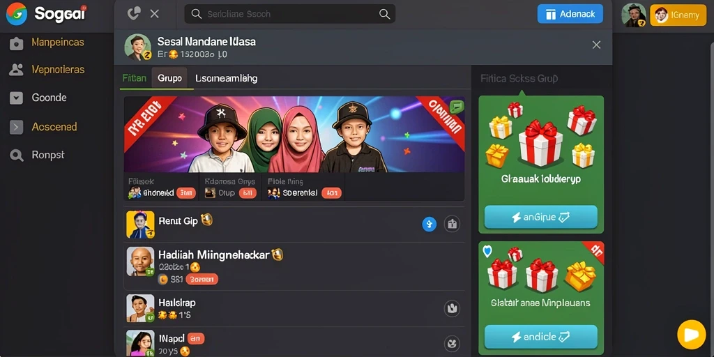 Tampilan grafik yang memukau dari dunia fantasi.