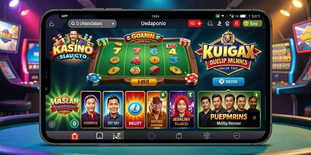 Screenshot menampilkan permainan slot dengan tema klasik.