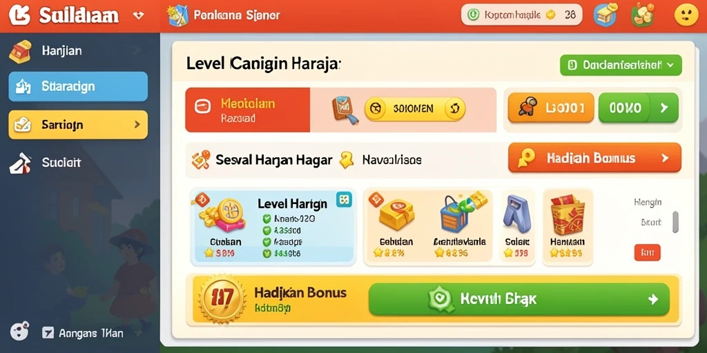 Tampilan antarmuka utama MINISLOT yang menarik.