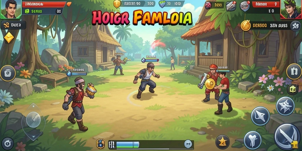 Screenshot menunjukkan tampilan awal permainan yang menarik.